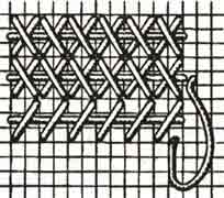 Подовжений шов хрестиком