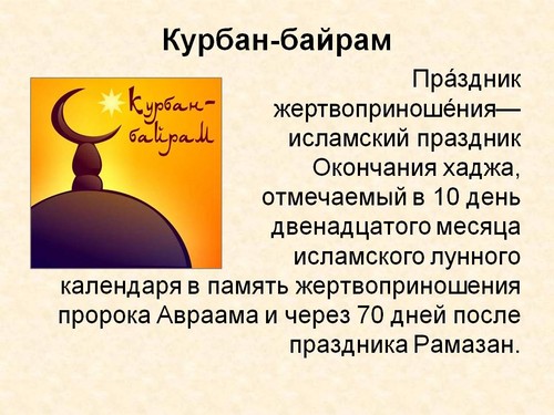 Курбан-байрам в мусульманському календарі 2015 року