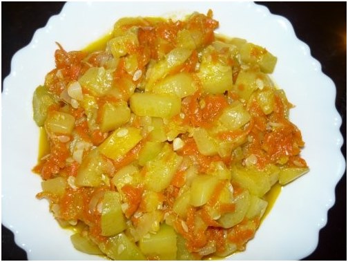 кабачки на тарілці