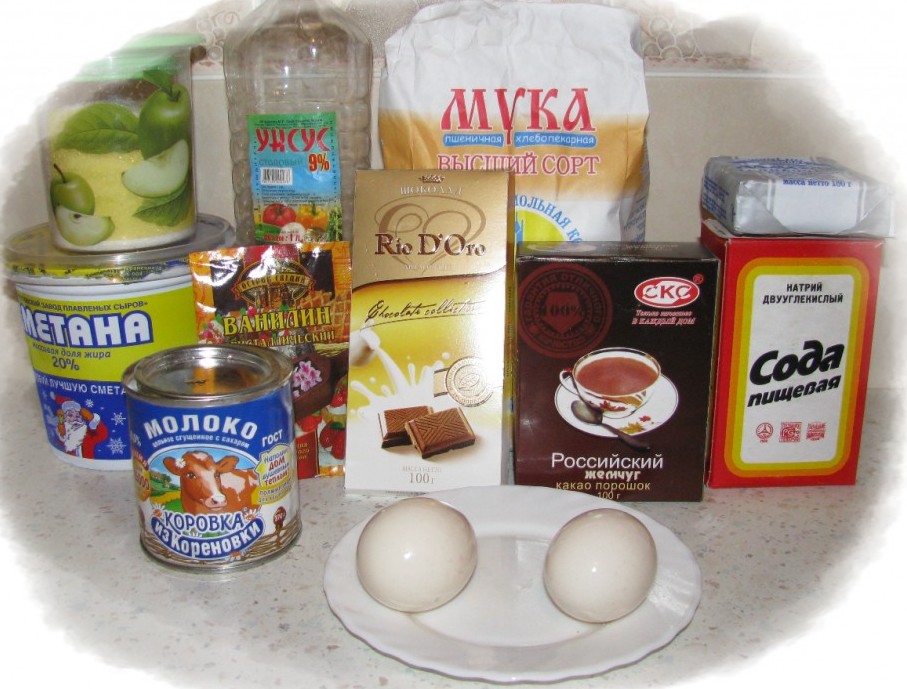 інгредієнти для сметанника